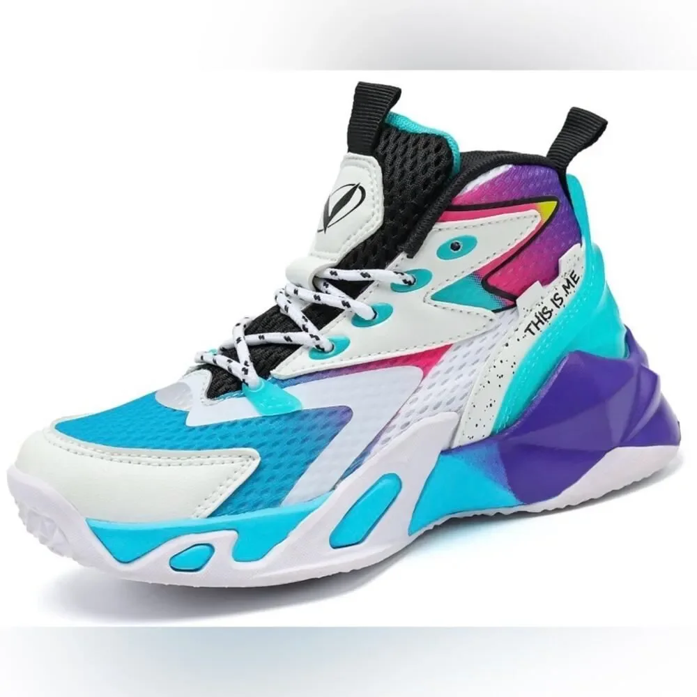 Vitike This is Me Basketball Shoes Kids' air cushion, size 37 EU size 5 US video